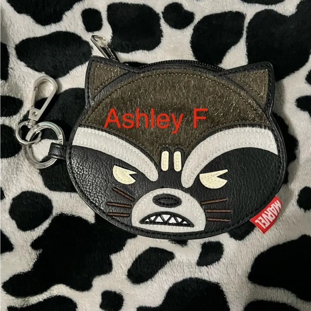 Rocket guardians of the galaxy loungefly coin purse heart logo